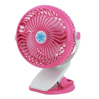 Plus Mi Life Rechargeable Battery Mini Oscillating Clip On Portable Fan for Stroller (Pink) - B07F5SF5PG